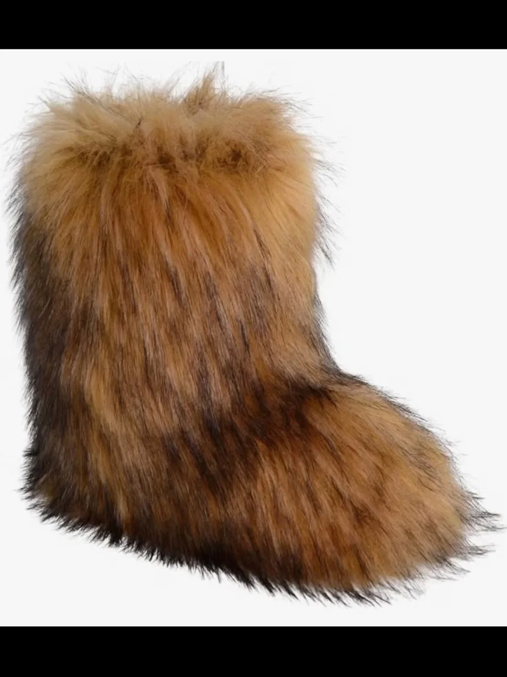 Women’s Faux Fur Mid-Calf Boots Size 10.5 – Brown Y2K Winter Boots